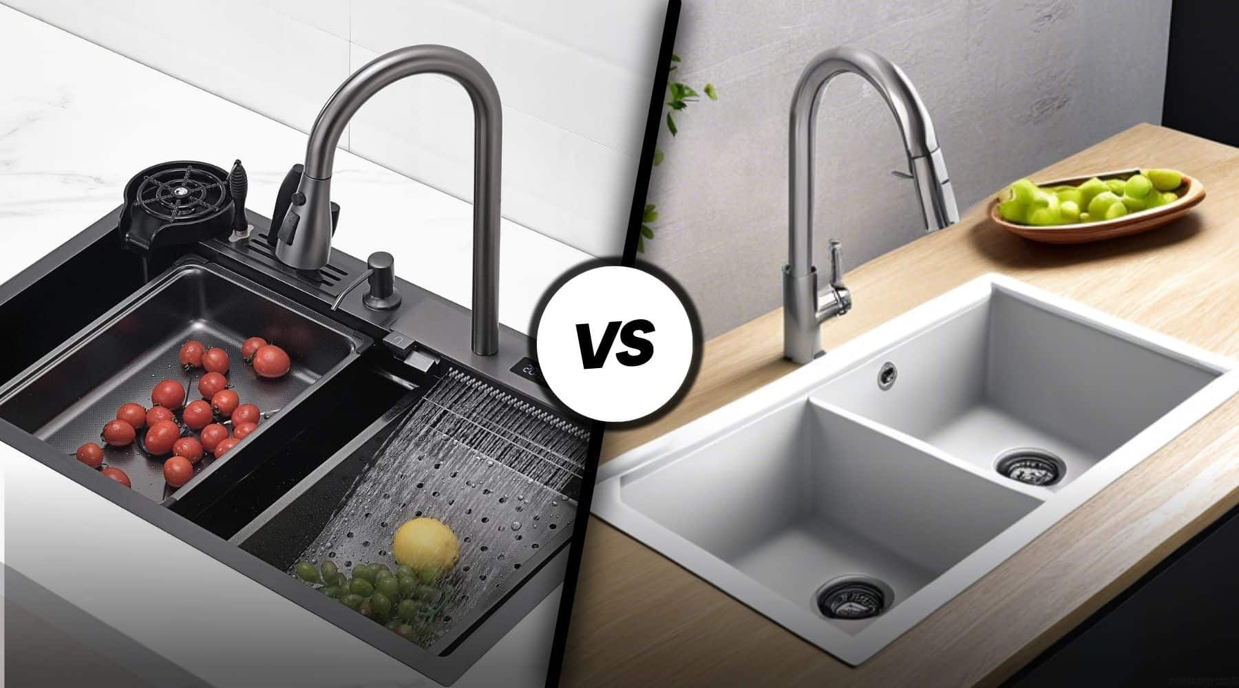 Comparing Stainless Steel Vs Granite Composite Kitchen Sinks Sinkple   Stainless Steel Vs. Granite Composite Kitchen Sinks 1 